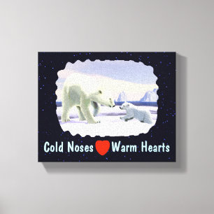 Polar Bear - Mamma Nose Best Canvastryck
