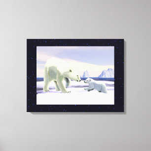 Polar Bear - Mamma Nose Best Canvastryck