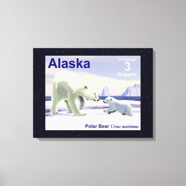 Polar Bear - Mamma Nose Best Canvastryck (Framsida)