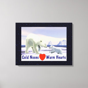 Polar Bear - Mamma Nose Best Canvastryck