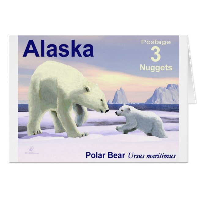 Polar Bear - Mamma Nose Best Hälsningskort (Framsidan Horizontal)