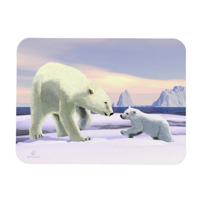 Polar Bear - Mamma Nose Best Magnet (Horisontell)