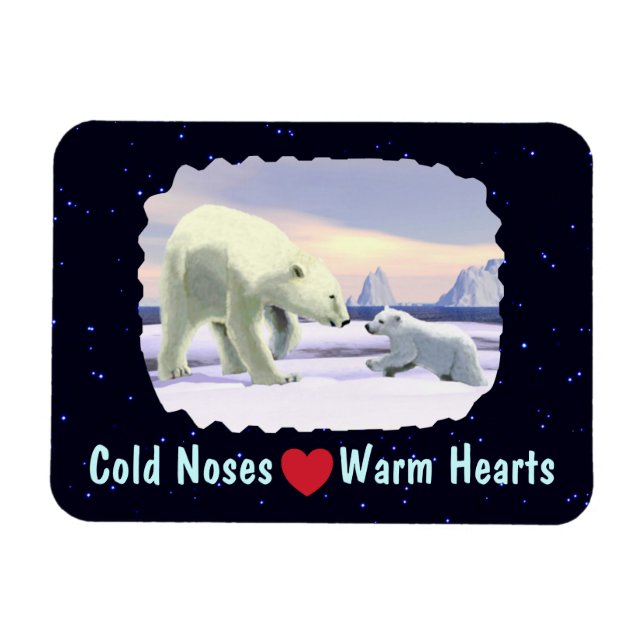 Polar Bear - Mamma Nose Best Magnet (Horisontell)