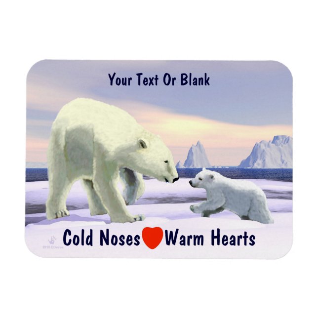 Polar Bear - Mamma Nose Best Magnet (Horisontell)