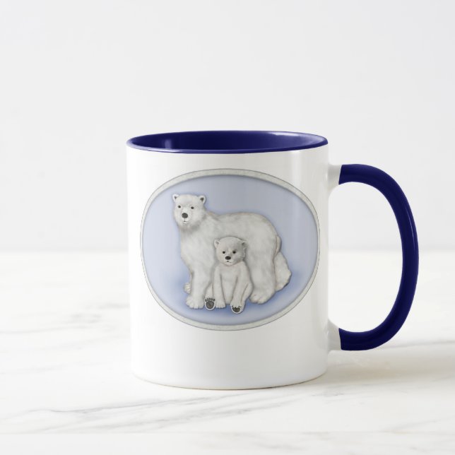 Polar Bear Mamma och Unge Mugg (Höger)