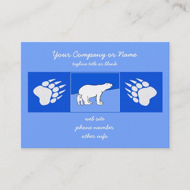 Polar Bear Mamma och Unge Painting - Wildlife Art (Framsida)
