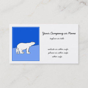 Polar Bear Mamma och Unge Painting - Wildlife Art