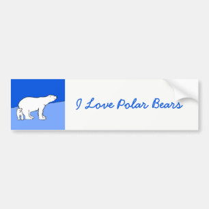 Polar Bear Mamma och Unge Painting - Wildlife Art Bildekal