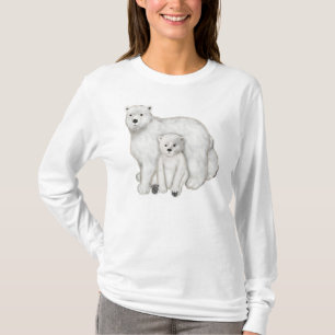 Polar Bear Mamma och Unge T-shirt