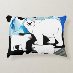 Polar Bear Mamma Prydnadskudde