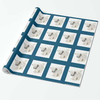 Polar Bear Mamma & Unge, Papper julinsvällning Presentpapper