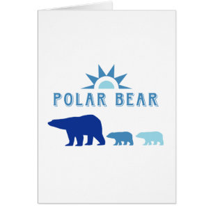 Polar Bear med Sol Hälsningskort