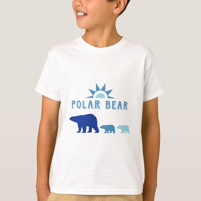 Polar Bear med Sol Tee Shirt (Framsida)