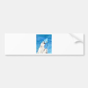 Polar Bear med tostad Marshmallow Bildekal