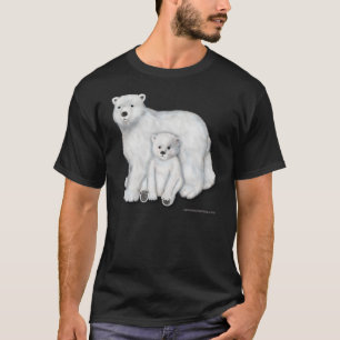 Polar Bear Mor och Unge. Tee Shirt