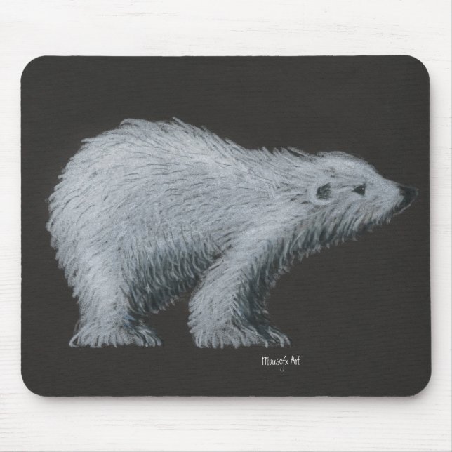 Polar Bear Mousepad - Anpassad Musmatta (Framsidan)