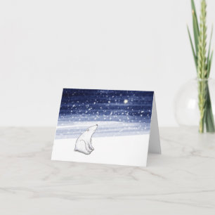 Polar Bear och julstjärnan Helgkort