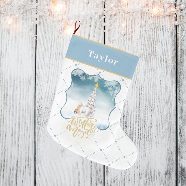 Polar Bear och Penguin-julklapp Stor Julstrumpa (Skapare uppladdad)