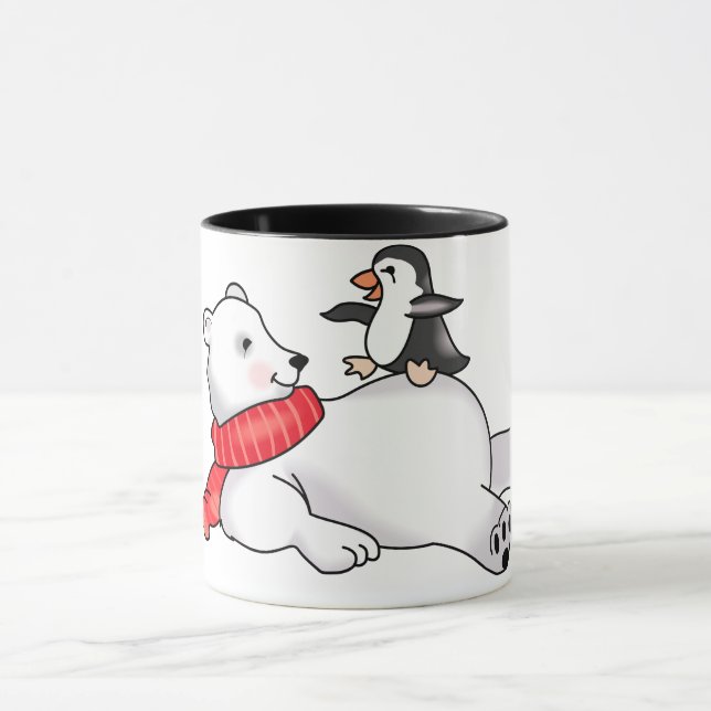 Polar Bear och Penguin Mugg (Center)