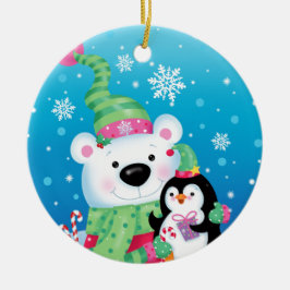 Polar Bear och Penguin Ornament