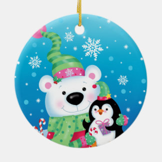 Polar Bear och Penguin Ornament