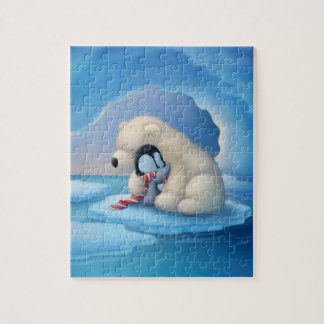 Polar Bear och Penguin Puzzle Pussel