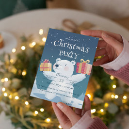 Polar Bear och Presenter jul Party Inbjudningar