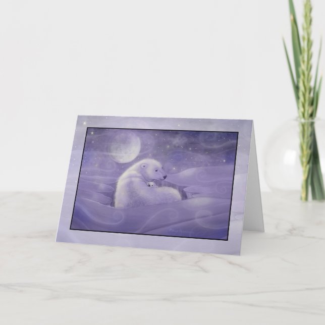 Polar Bear och Unge julkort Helgkort (Framsida)