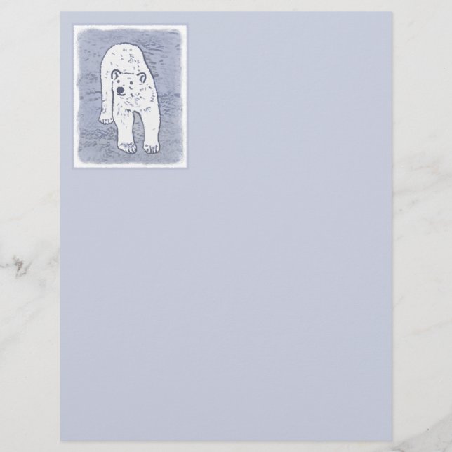 Polar Bear on Ice Painting - Original Wildlife Art (Framsida)