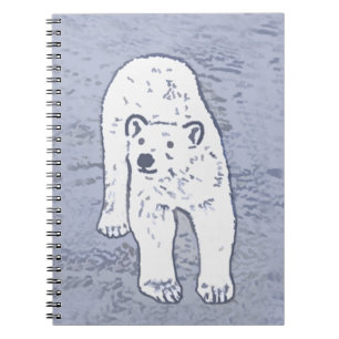 Polar Bear on Ice Painting - Original Wildlife Art Anteckningsbok