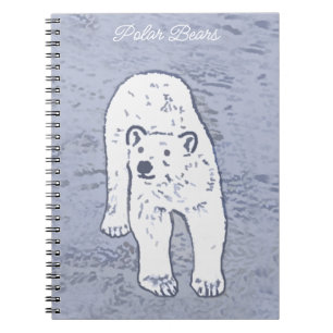 Polar Bear on Ice Painting - Original Wildlife Art Anteckningsbok