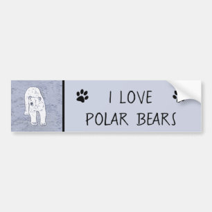 Polar Bear on Ice Painting - Original Wildlife Art Bildekal