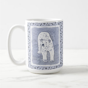 Polar Bear on Ice Painting - Original Wildlife Art Kaffemugg