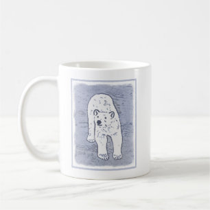 Polar Bear on Ice Painting - Original Wildlife Art Kaffemugg