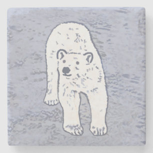 Polar Bear on Ice Painting - Original Wildlife Art Stenunderlägg