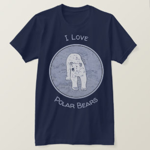 Polar Bear on Ice Painting - Original Wildlife Art T Shirt