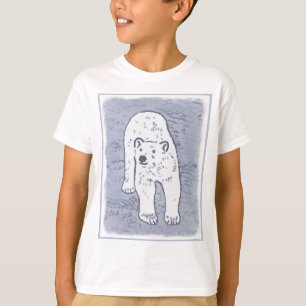 Polar Bear on Ice Painting - Original Wildlife Art T Shirt