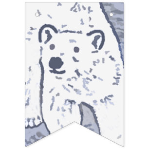 Polar Bear on Ice Painting - Original Wildlife Art Vimplar