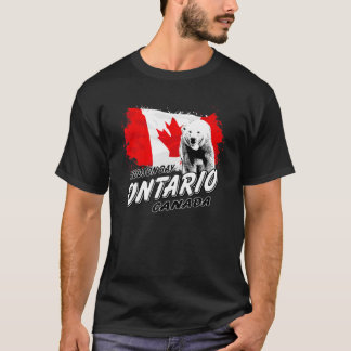 Polar Bear Ontario Canada Flag Maple Leaf T Shirt