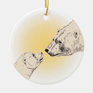 Polar Bear Ornament Polar Bear Art Dekoration Behå