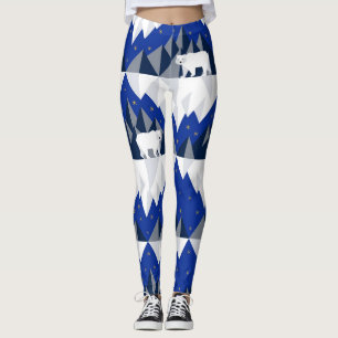 Polar Bear på Iceberg Seamless Mönster. Leggings