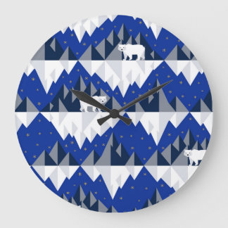 Polar Bear på Iceberg Seamless Mönster. Stor Klocka