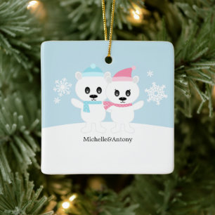 Polar Bear par Ornaments Julgransprydnad Keramik
