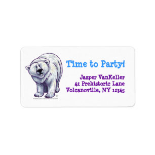 Polar Bear Party Center Adressetikett