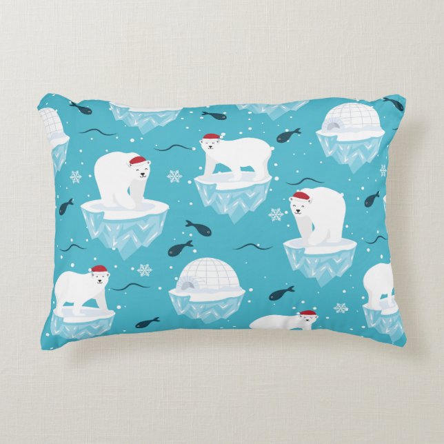 Polar Bear Party Prydnadskudde (Framsidan)