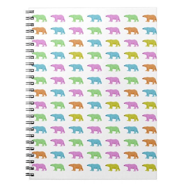Polar Bear Pattern Anteckningsbok (Framsidan)