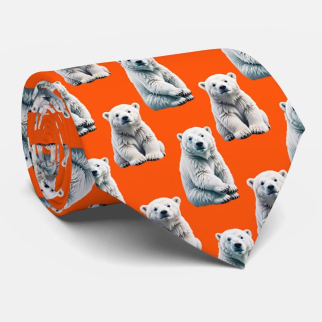 Polar Bear Pattern Design On Orange  Slips (Skapare uppladdad)