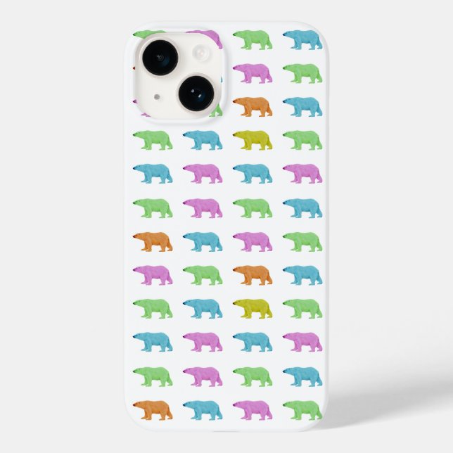 Polar Bear Pattern iPhone Case (Baksida)