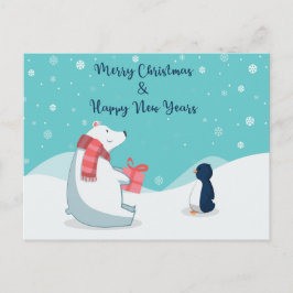 Polar Bear & Penguin! Vykort