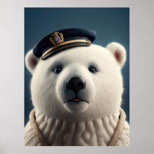 Polar Bear Pilot kapten Poster